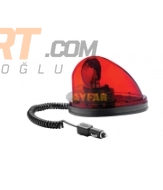 TRAFİK DÖNERLİ İKAZ LAMBA CAMI OVAL KIRMIZI